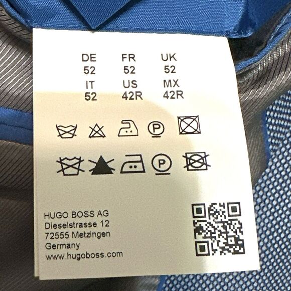 Hugo Boss The James Men's Size 42R Blue Wool Sport Coat Blazer Jacket 2-Button - Picture 12 of 16